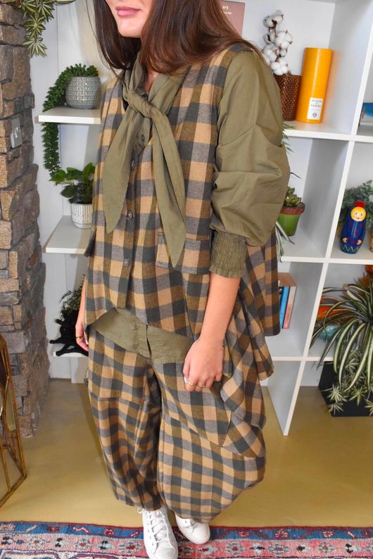 Paloma Tela Neckerchief Blouse Deep Olive